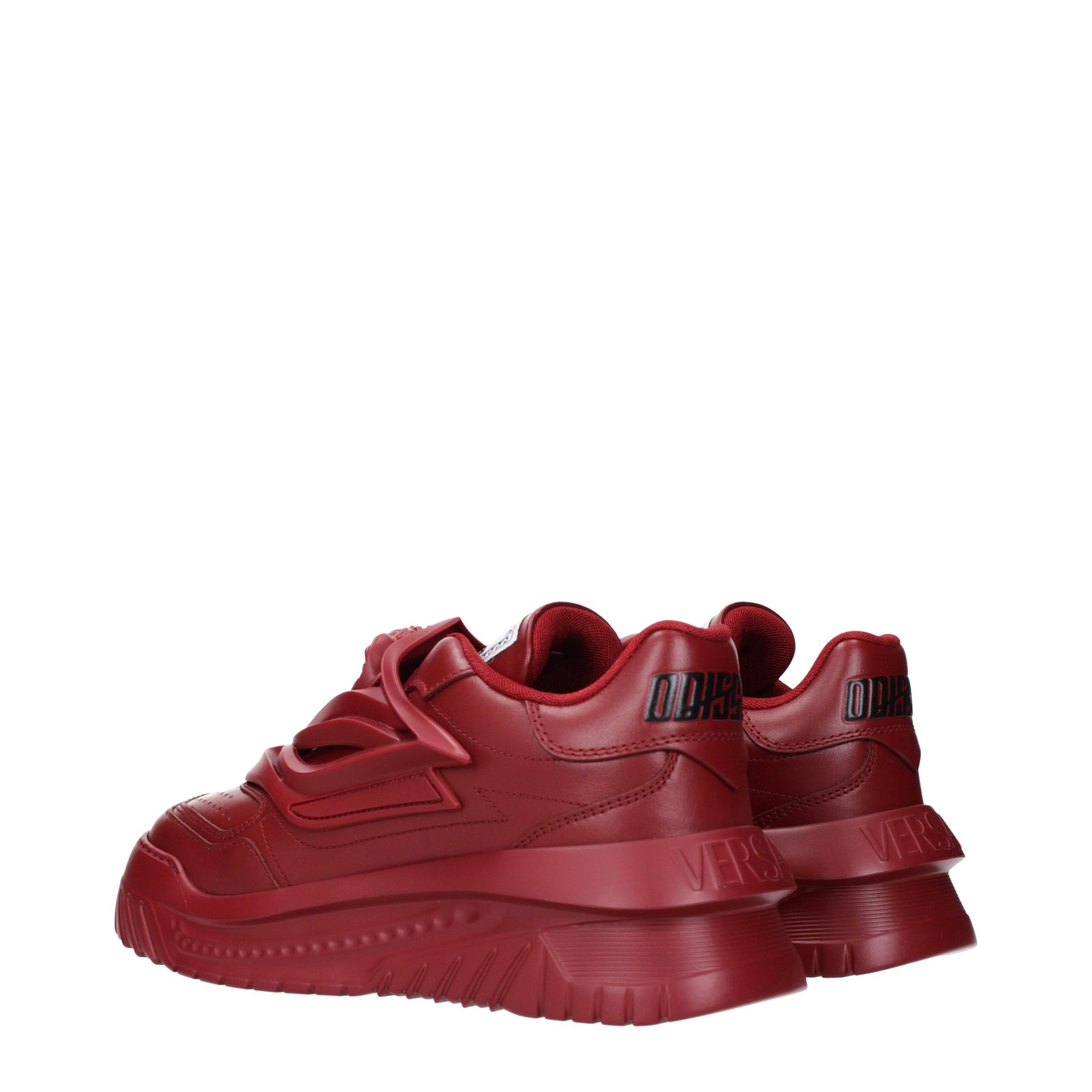 Versace Red Leather Chunky Sneakers | Regal Royce