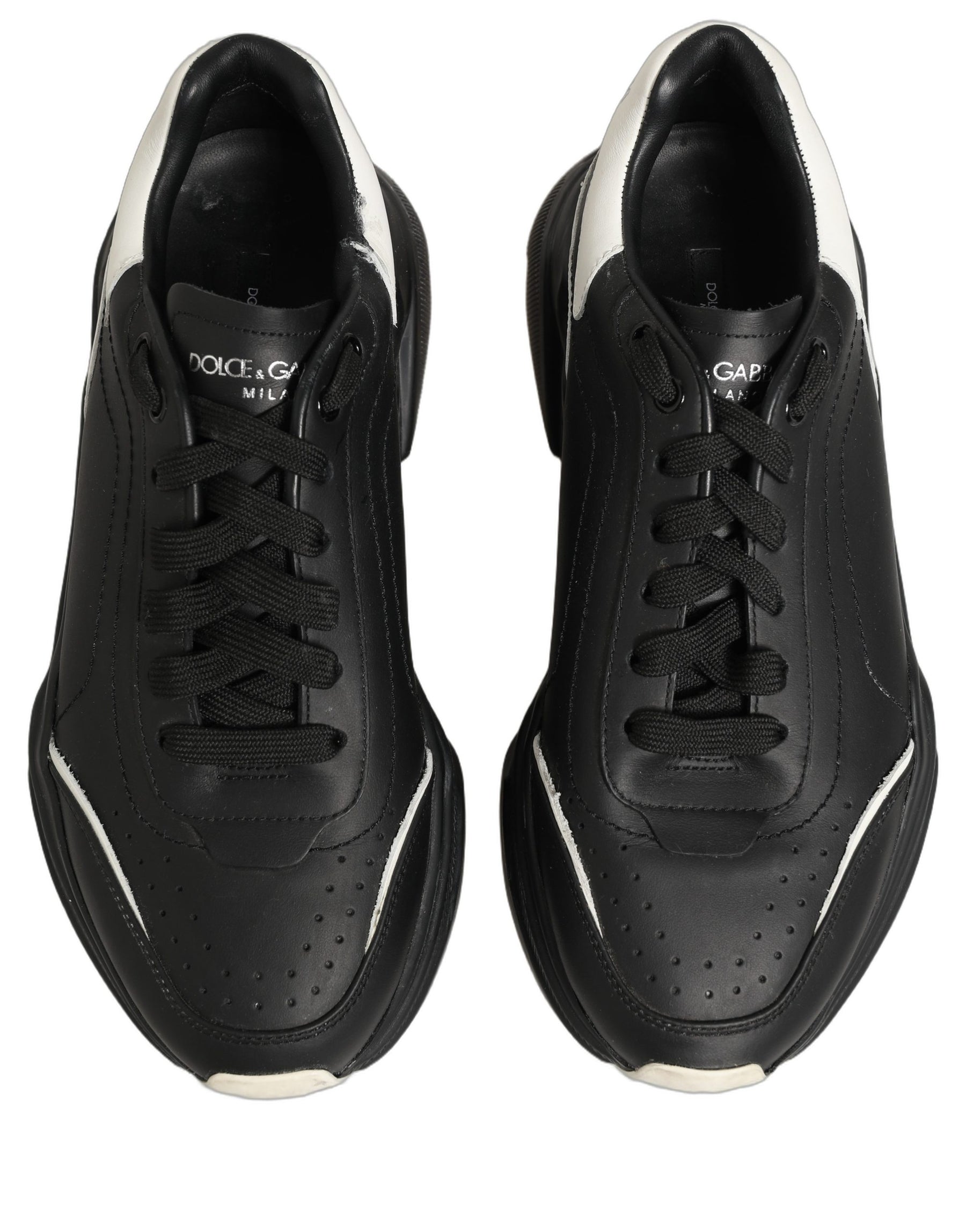 Dolce & Gabbana Black White Daymaster Low Top Sneakers Shoes | Regal Royce