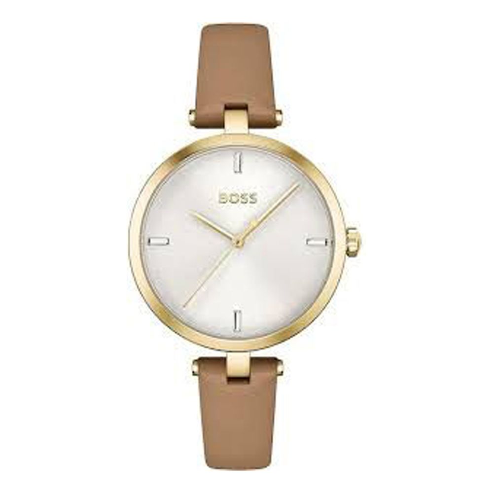 Hugo Boss Beige Leather Dress Watch | Regal Royce