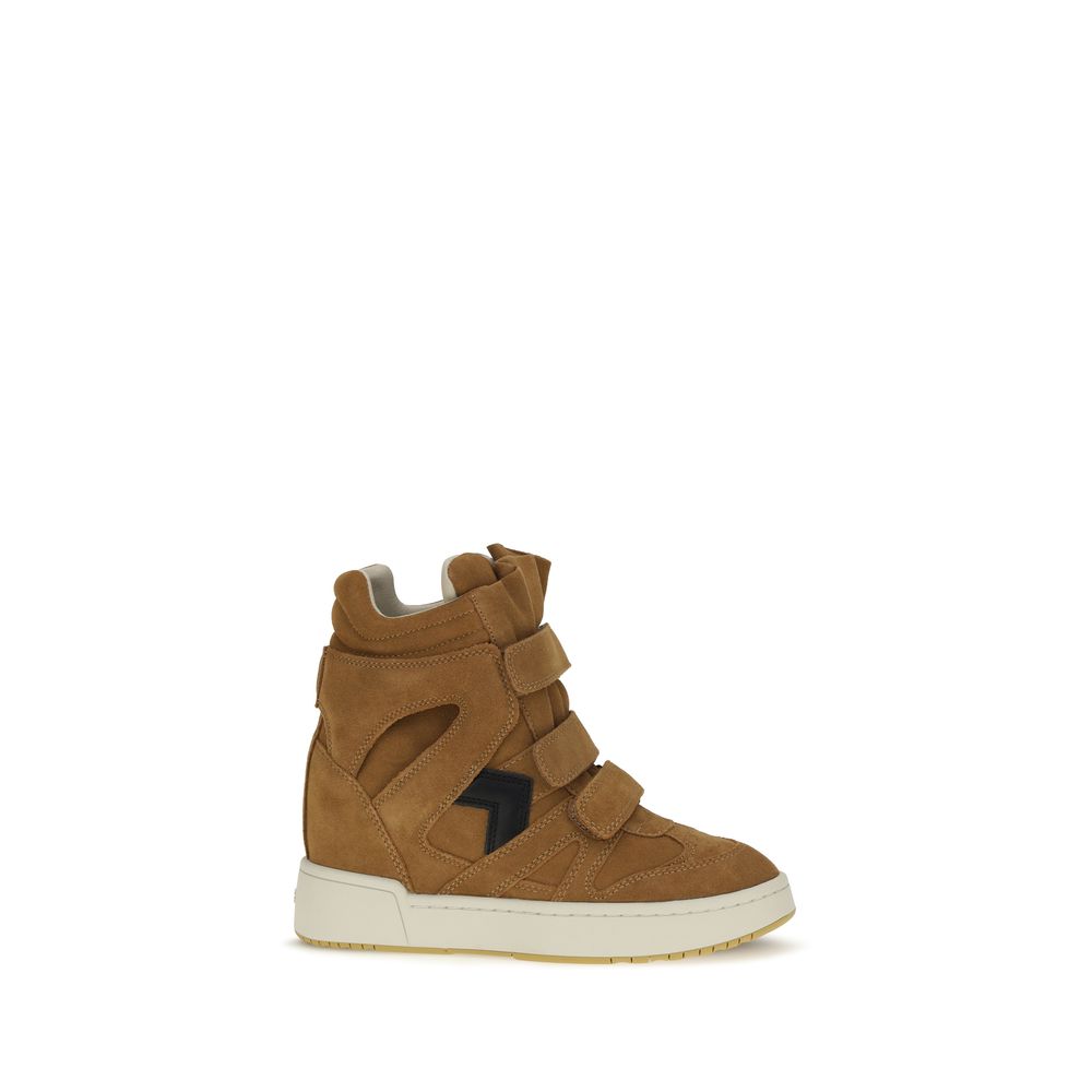 Isabel Marant Brown Calf Leather Bos Taurus High Top Sneakers | Regal Royce