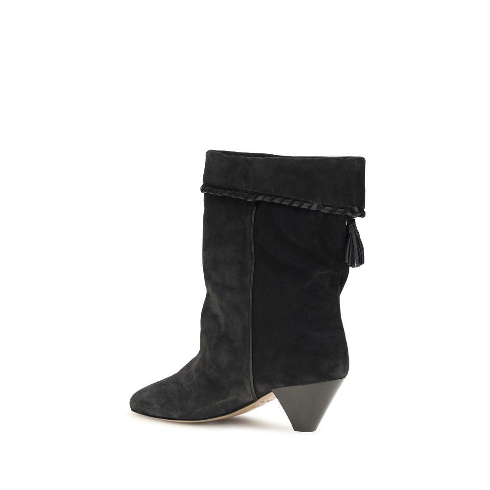 Isabel Marant Black Calf Leather Bos Taurus Boots | Regal Royce