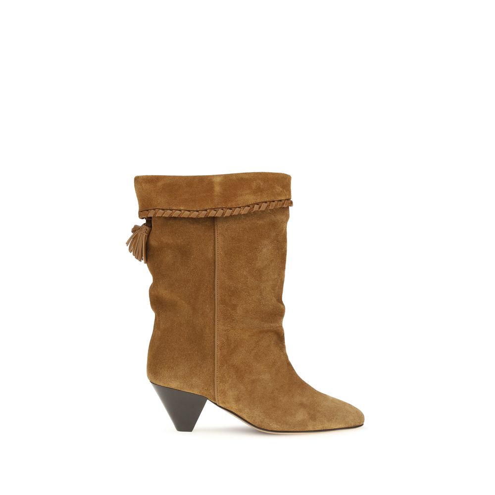 Isabel Marant Brown Calf Leather Bos Taurus Flat Boots | Regal Royce
