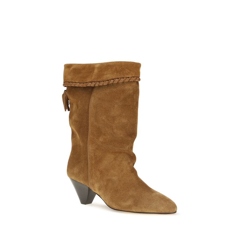 Isabel Marant Brown Calf Leather Bos Taurus Flat Boots | Regal Royce