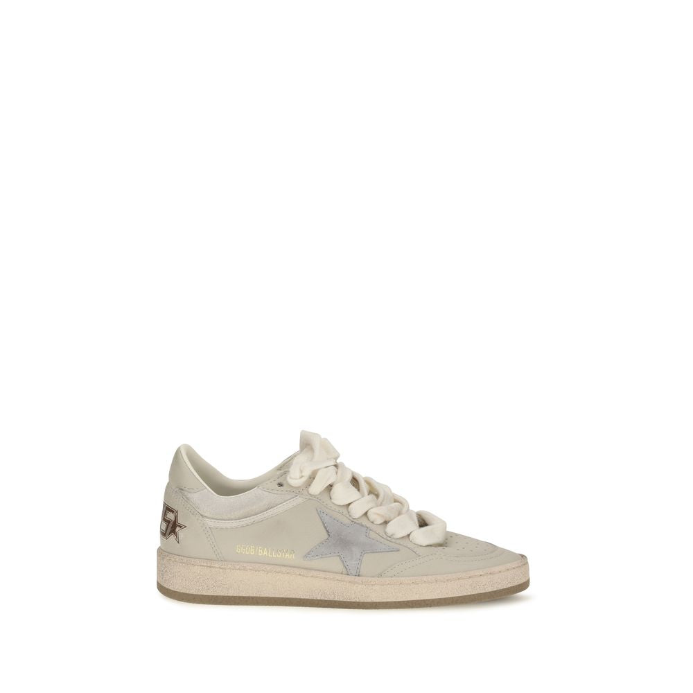 Golden Goose Beige Calf Leather Bos Taurus Low Top Sneakers | Regal Royce