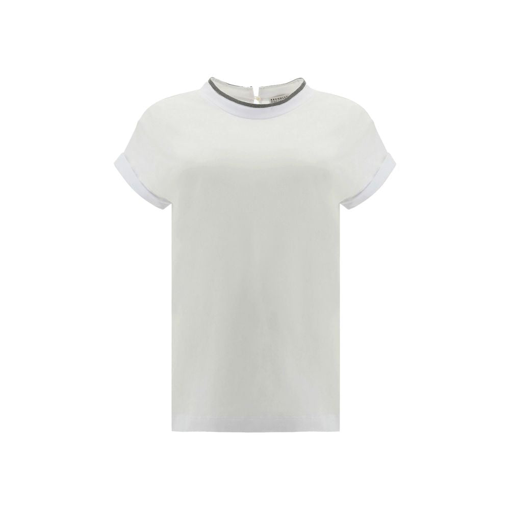Brunello Cucinelli White Elastane T-Shirt | Regal Royce