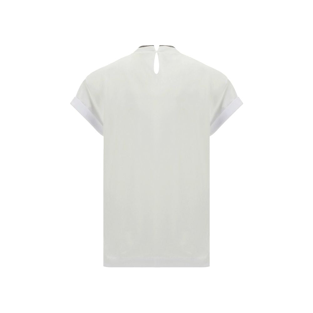 Brunello Cucinelli White Elastane T-Shirt | Regal Royce