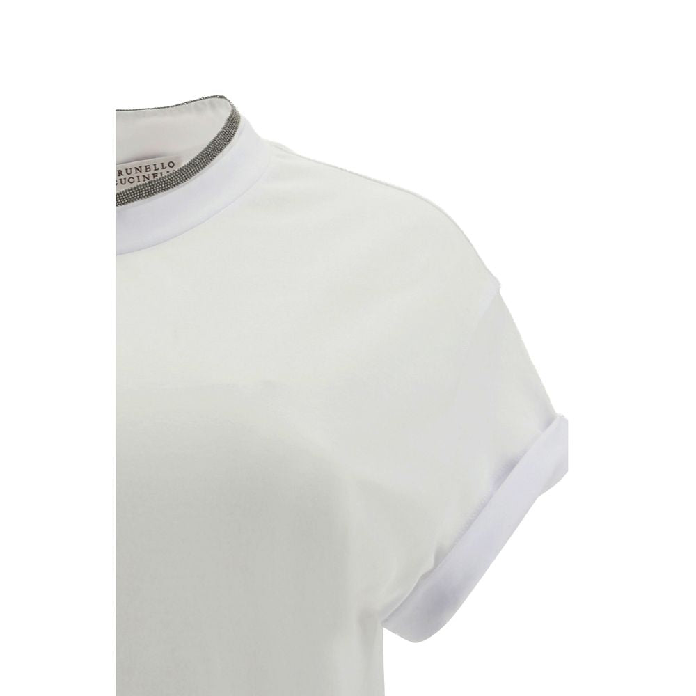 Brunello Cucinelli White Elastane T-Shirt | Regal Royce