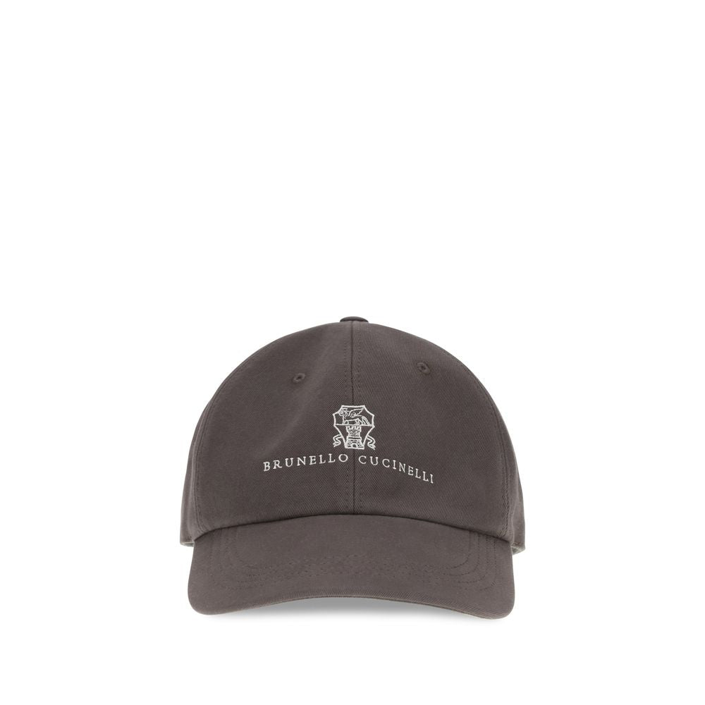 Brunello Cucinelli Brown Cotton Cap (Baseball Hat) | Regal Royce