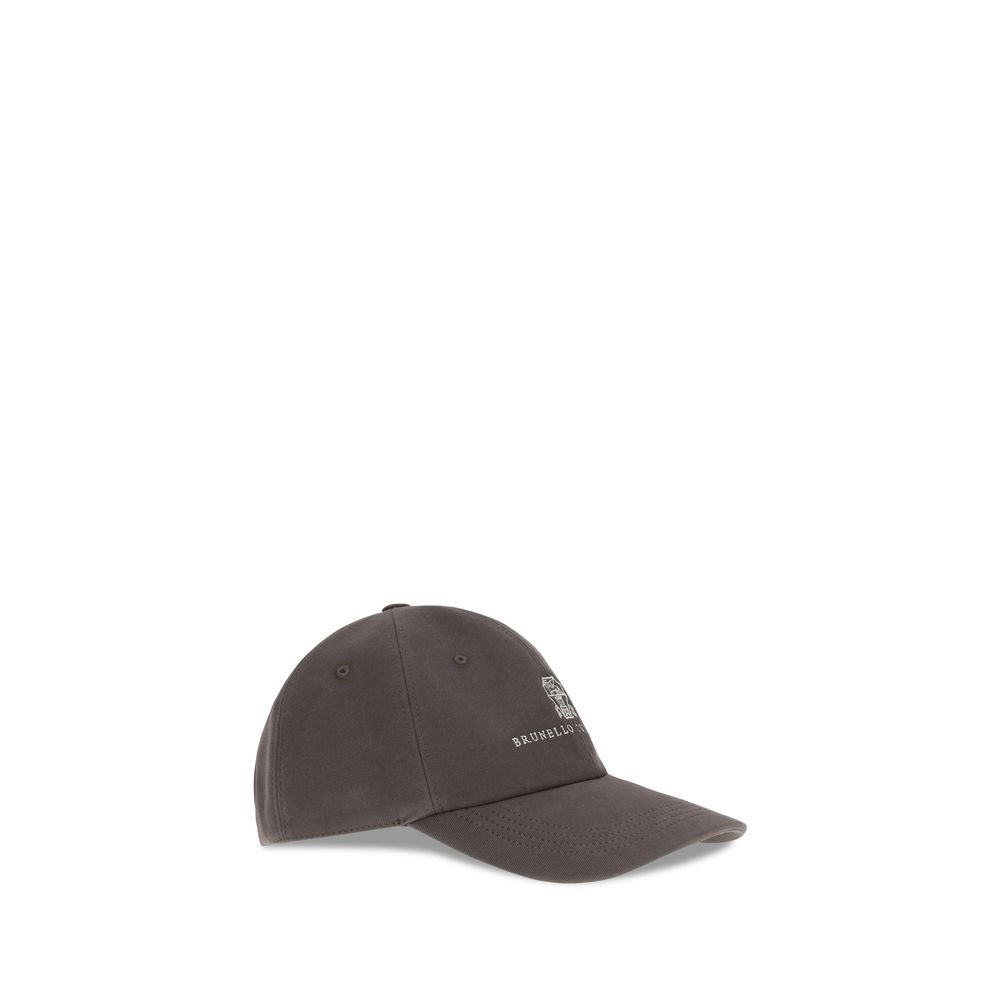 Brunello Cucinelli Brown Cotton Cap (Baseball Hat) | Regal Royce