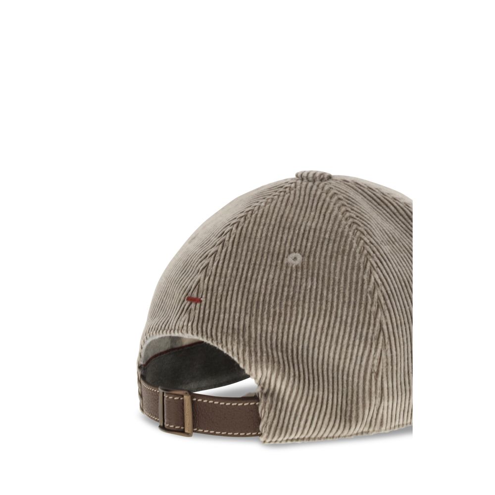 Brunello Cucinelli Beige Cotton Cap (Baseball Hat) | Regal Royce