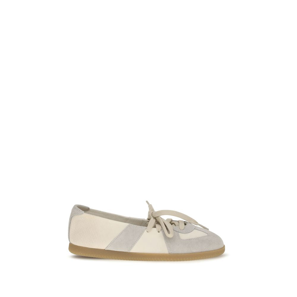 Maison Margiela Beige Calf Leather Bos Taurus Ballet Flats | Regal Royce