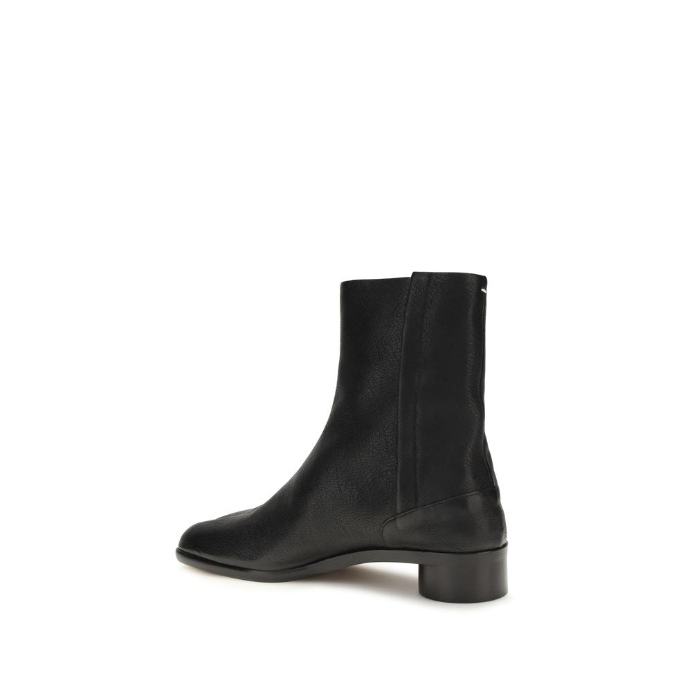 Maison Margiela Black Calf Leather Bos Taurus Ankle Boots | Regal Royce