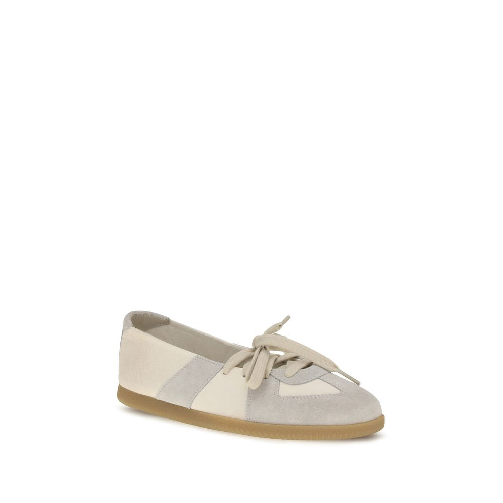 Maison Margiela Beige Calf Leather Bos Taurus Ballet Flats | Regal Royce