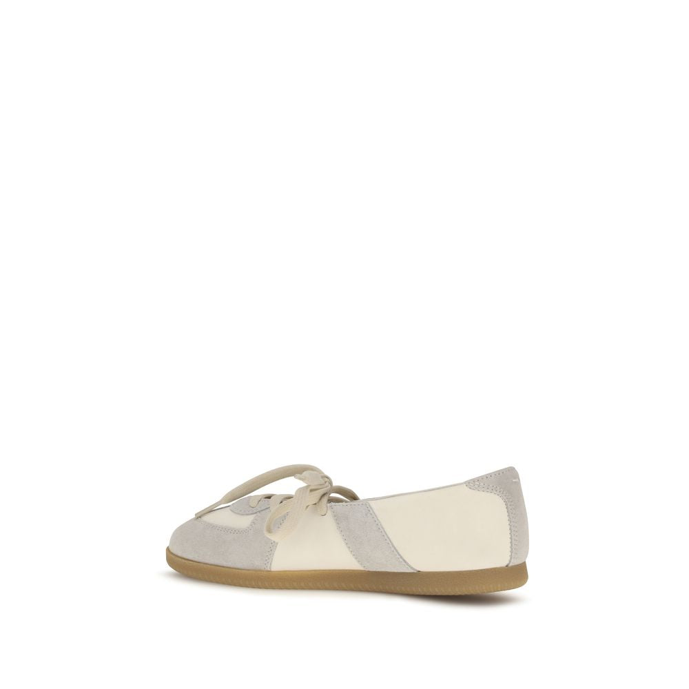 Maison Margiela Beige Calf Leather Bos Taurus Ballet Flats | Regal Royce