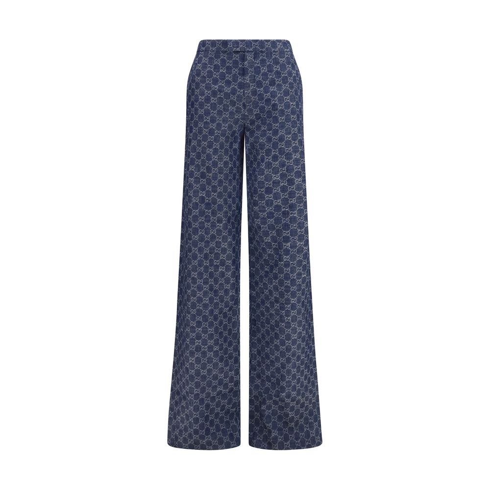 Gucci Blue Cotton Casual Pants | Regal Royce