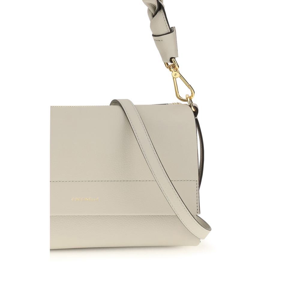 Coccinelle Beige Calf Leather Bos Taurus Shoulder Bag | Regal Royce