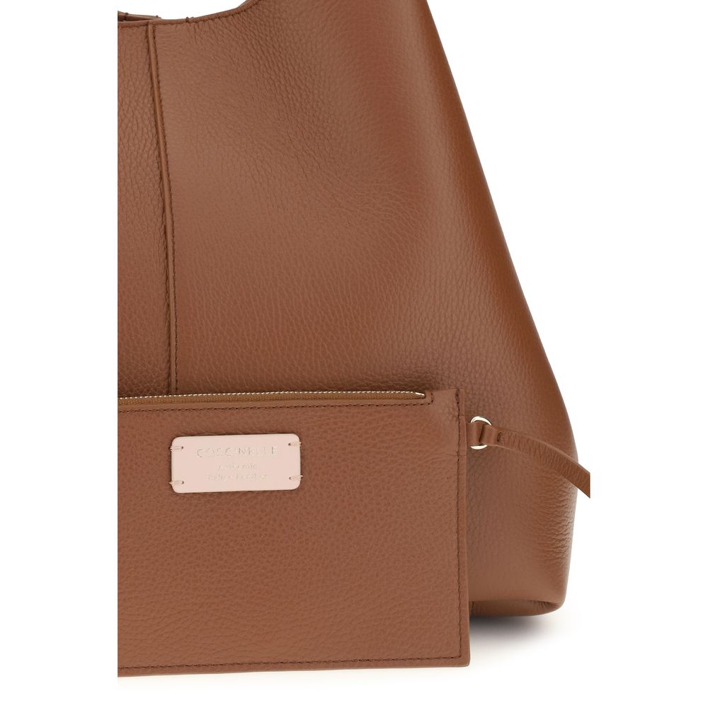 Coccinelle Brown Calf Leather Bos Taurus Shoulder Bag | Regal Royce