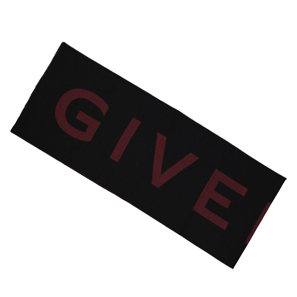 Givenchy Black Virgin Wool Scarf | Regal Royce