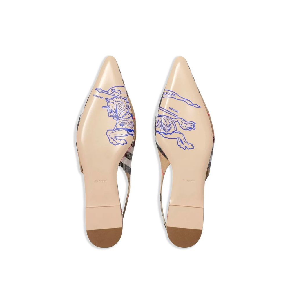 Burberry Brown Fabric Ballet Flats | Regal Royce