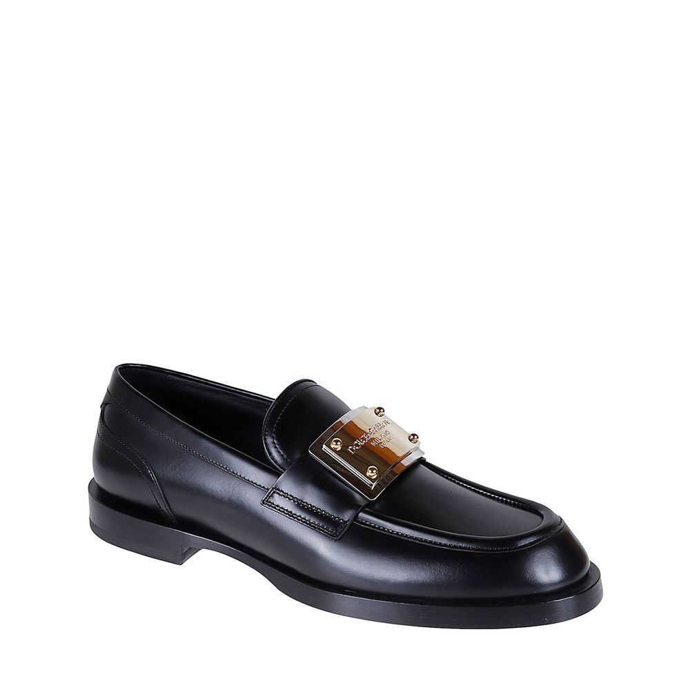 Dolce & Gabbana Black Calfskin Slip-On Loafers | Regal Royce