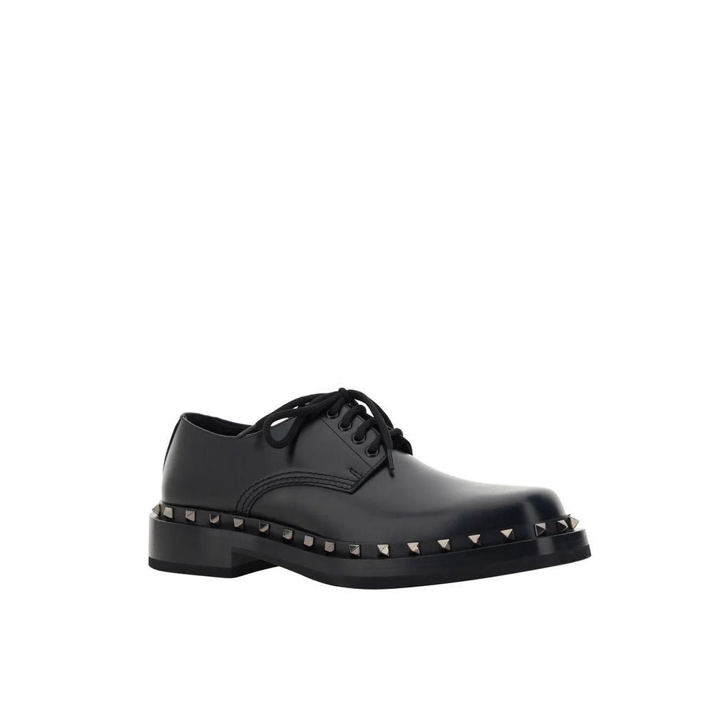 Valentino Garavani Black Calfskin Oxfords And Derbies | Regal Royce
