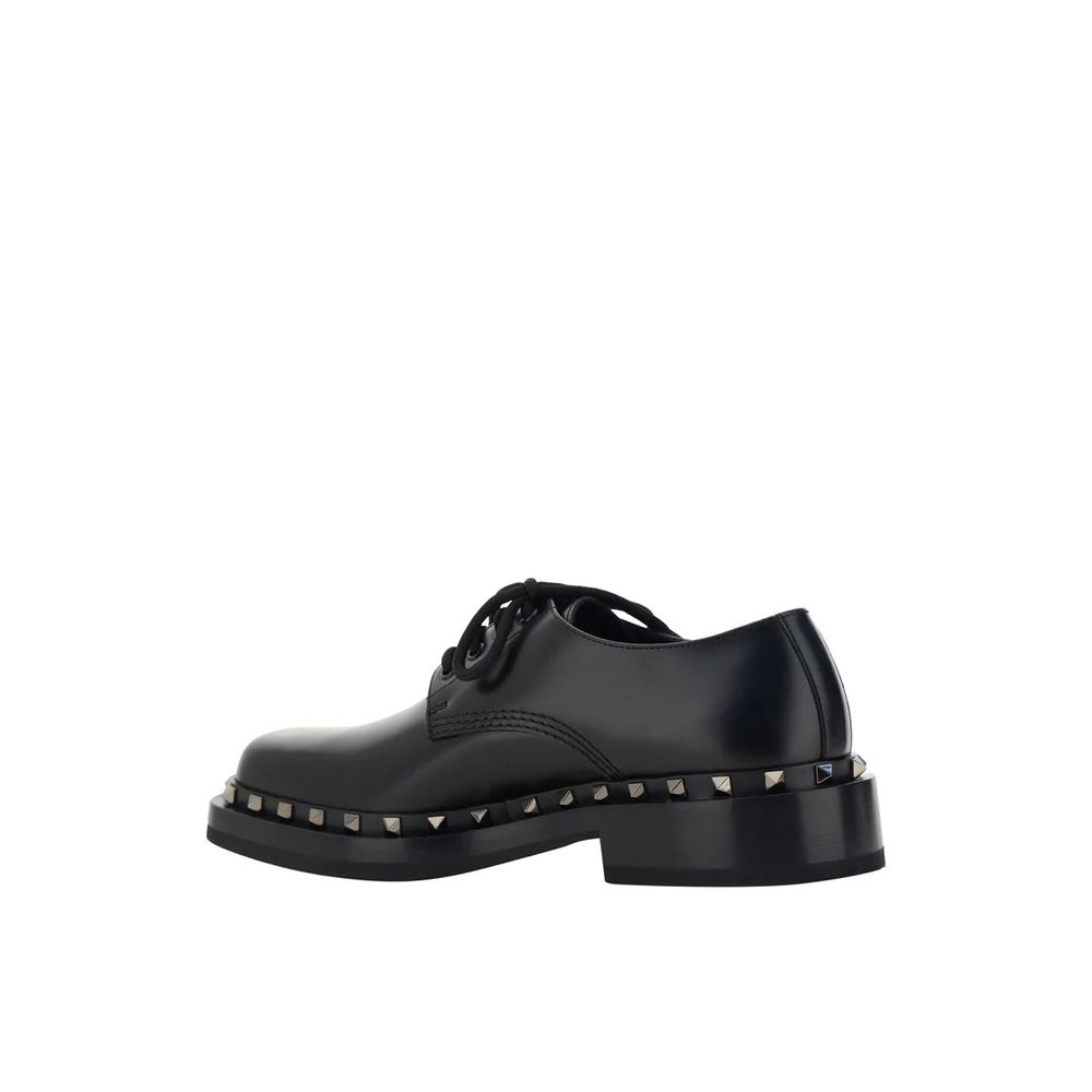 Valentino Garavani Black Calfskin Oxfords And Derbies | Regal Royce