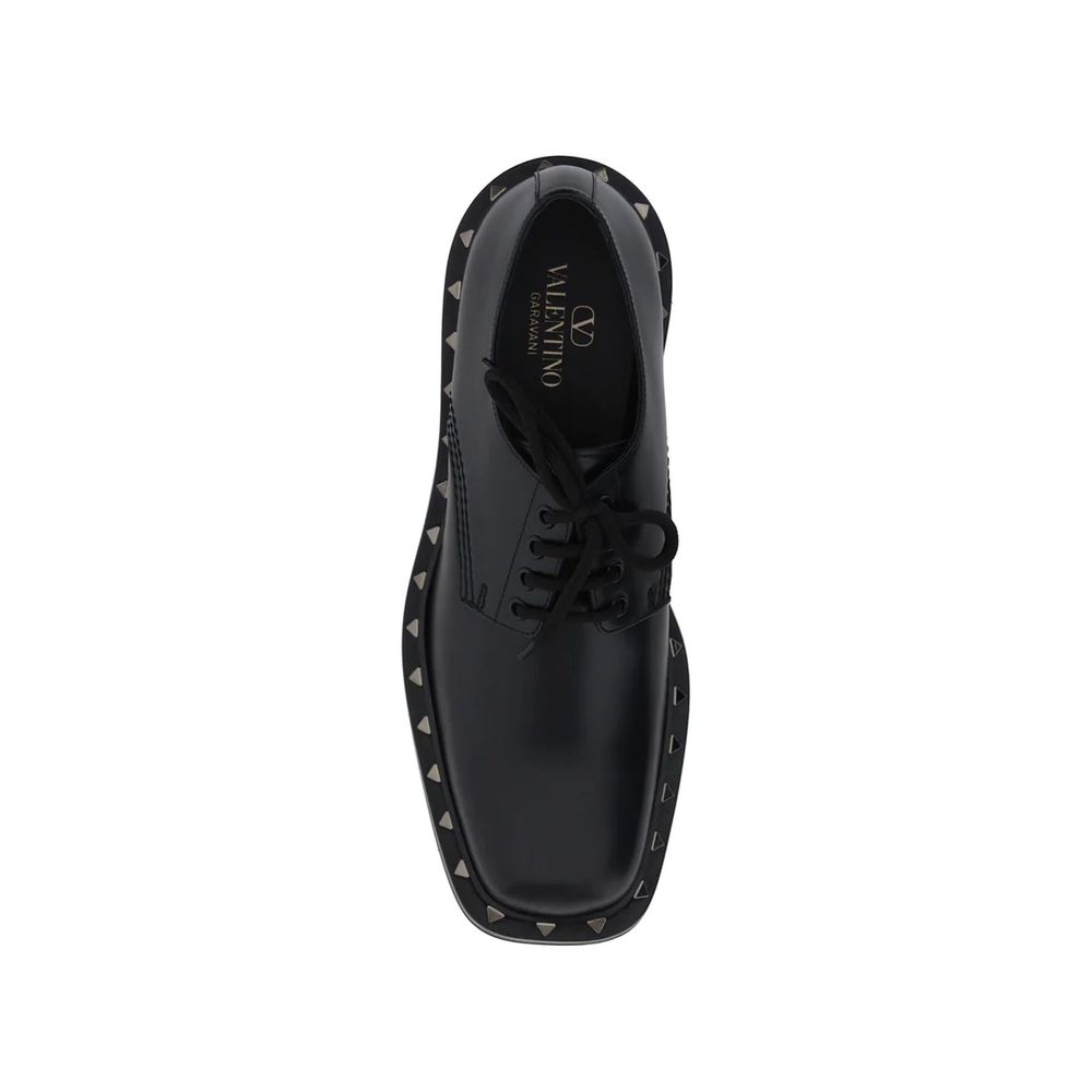 Valentino Garavani Black Calfskin Oxfords And Derbies | Regal Royce