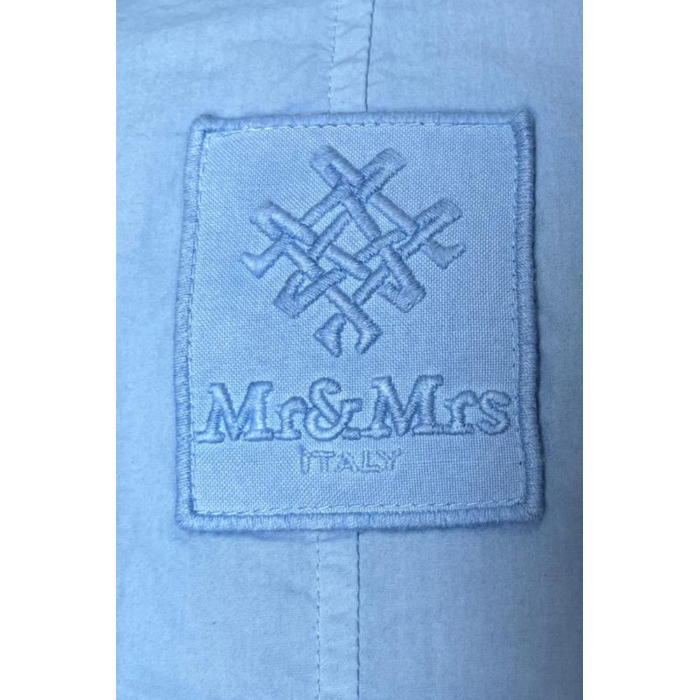 Mr&Mrs Italy Light Blue Cotton Women Shirt | Regal Royce