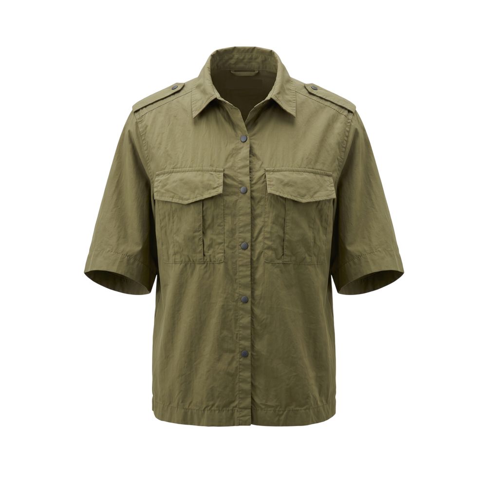 Mr&Mrs Italy Green Cotton Women Shirt | Regal Royce