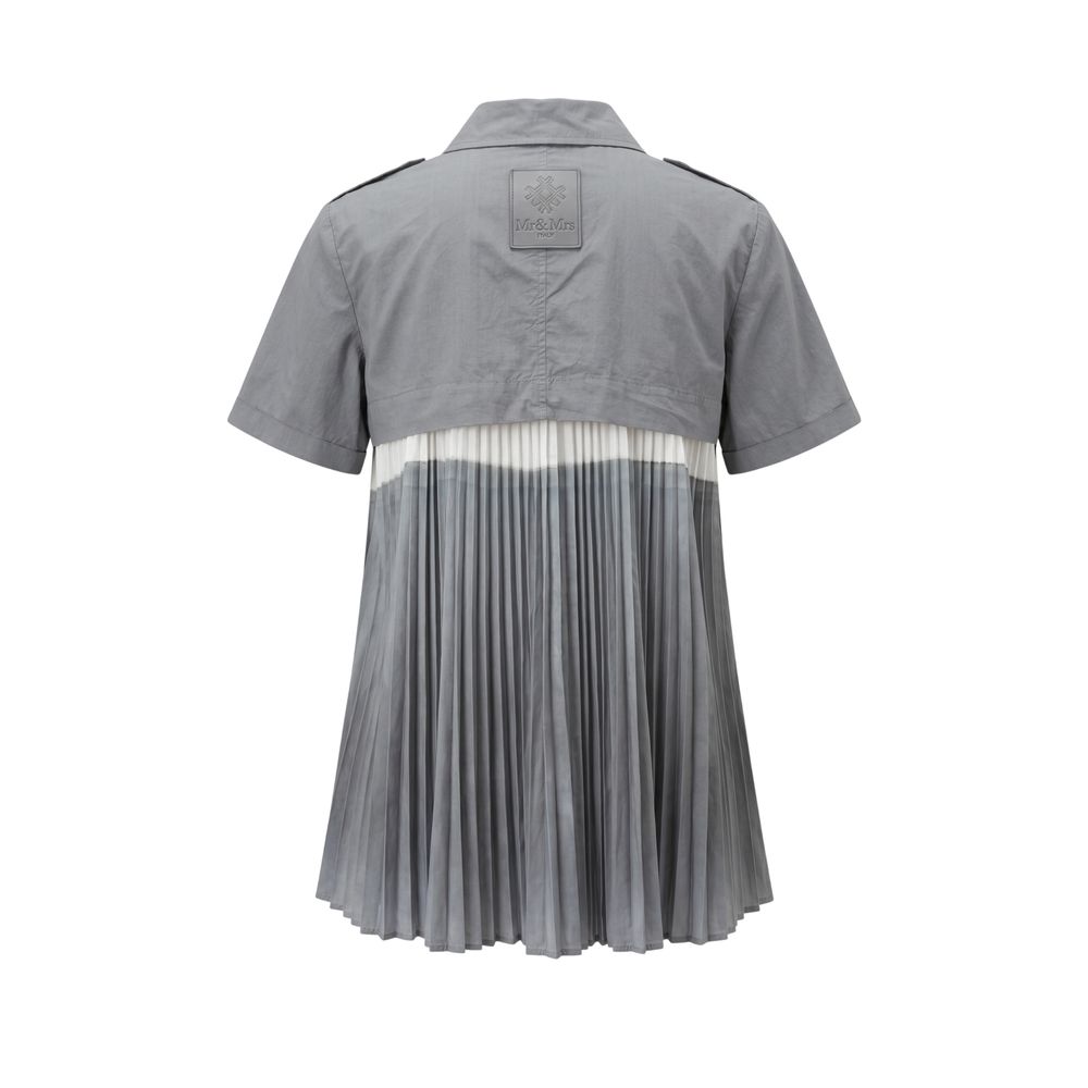 Mr&Mrs Italy Grey Cotton Women Shirt | Regal Royce
