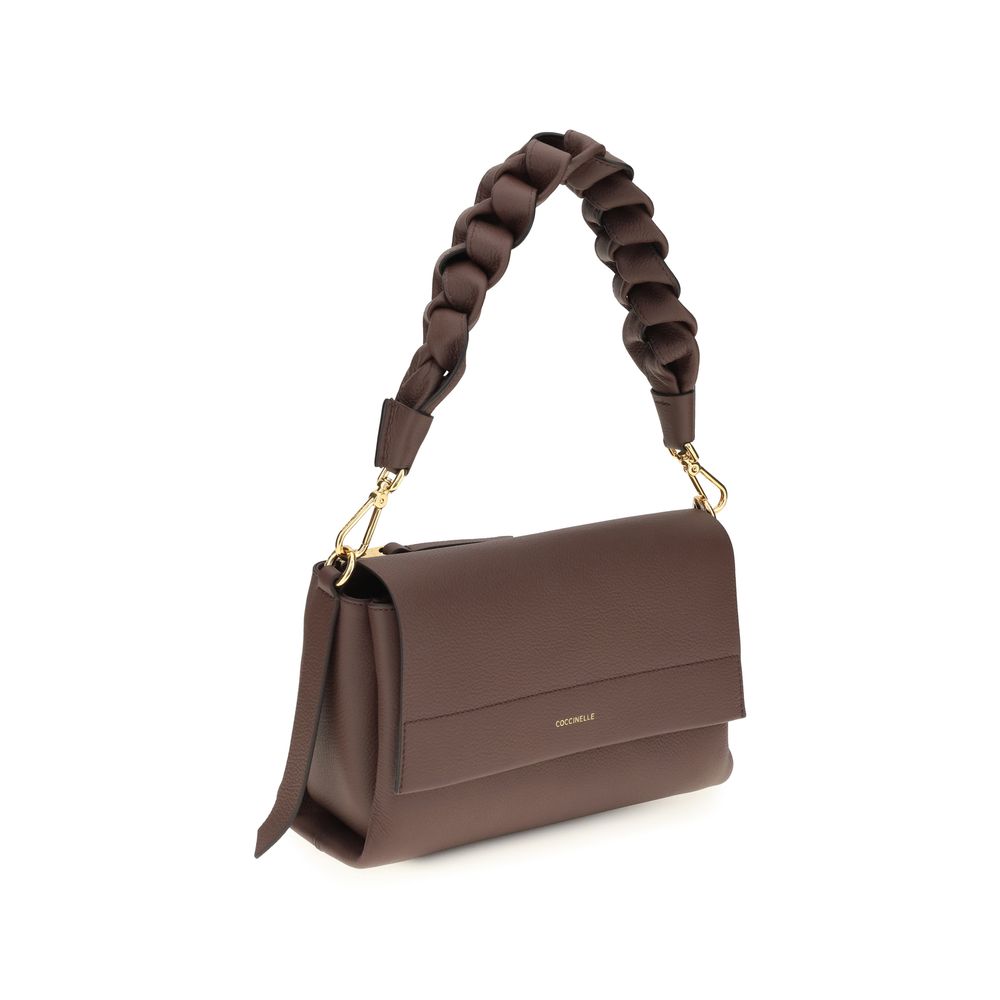 Coccinelle Brown Calf Leather Bos Taurus Shoulder Bag | Regal Royce