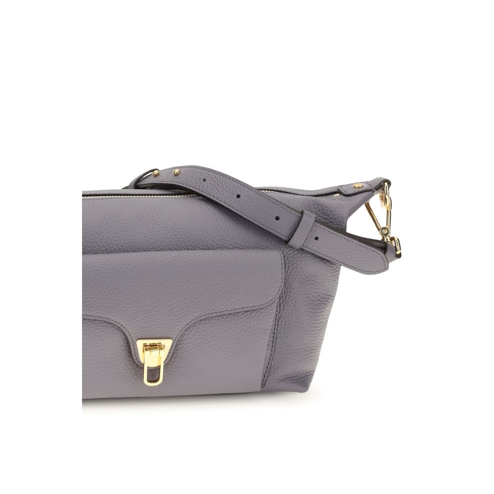 Coccinelle Gray Calf Leather Bos Taurus Shoulder Bag | Regal Royce
