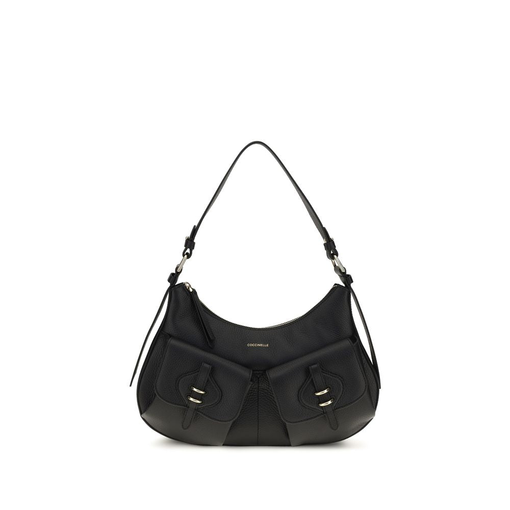 Coccinelle Black Calf Leather Bos Taurus Shoulder Bag | Regal Royce