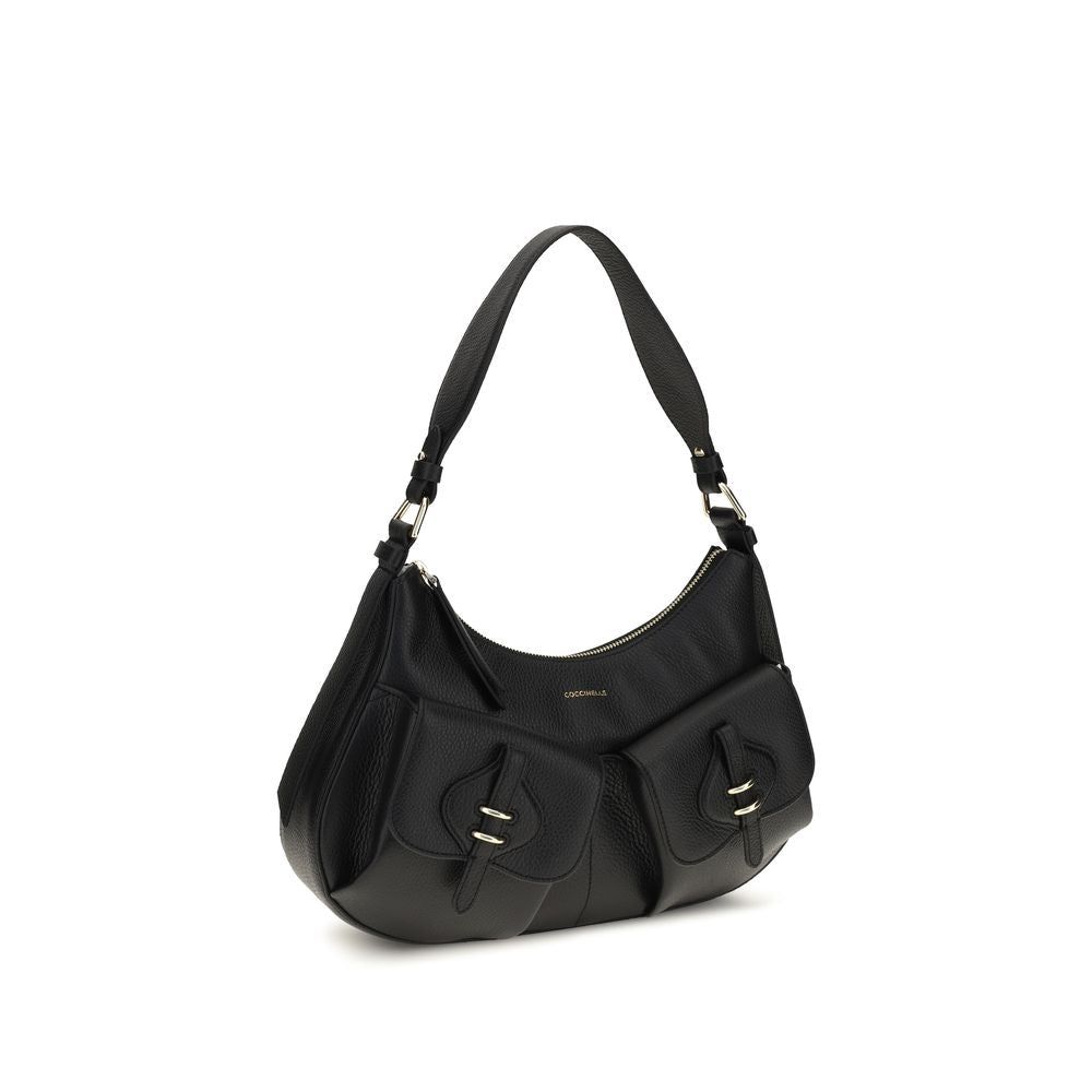 Coccinelle Black Calf Leather Bos Taurus Shoulder Bag | Regal Royce