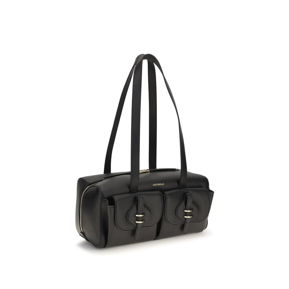 Coccinelle Black Calf Leather Bos Taurus Shoulder Bag | Regal Royce