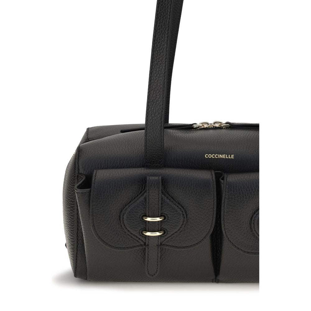Coccinelle Black Calf Leather Bos Taurus Shoulder Bag | Regal Royce