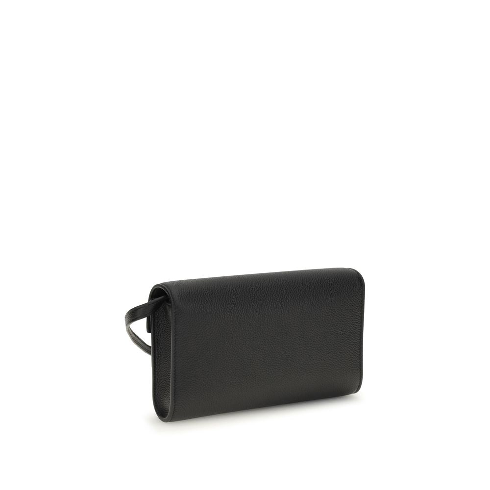 Savette Black Calf Leather Bos Taurus Shoulder Bag | Regal Royce