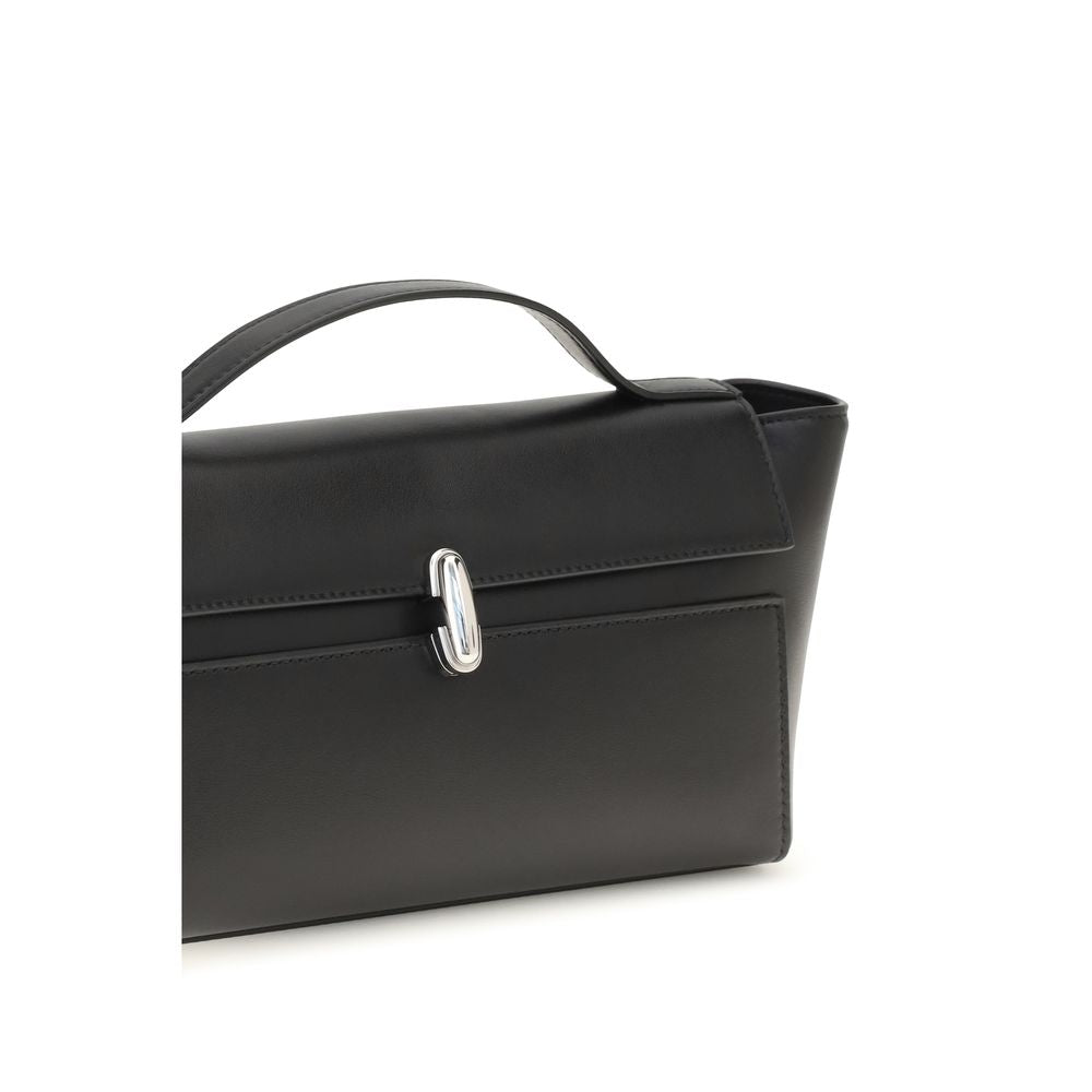 Savette Black Calf Leather Bos Taurus Shoulder Bag | Regal Royce