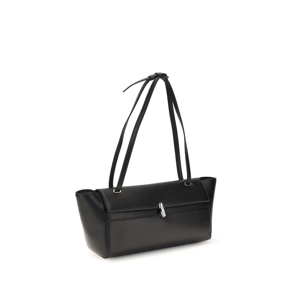 Savette Black Calf Leather Bos Taurus Shoulder Bag | Regal Royce