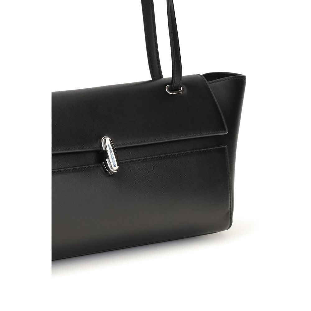 Savette Black Calf Leather Bos Taurus Shoulder Bag | Regal Royce