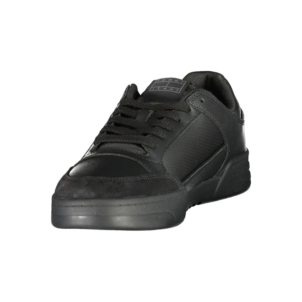 Tommy Hilfiger Black Polyurethane Men's Sneaker | Regal Royce