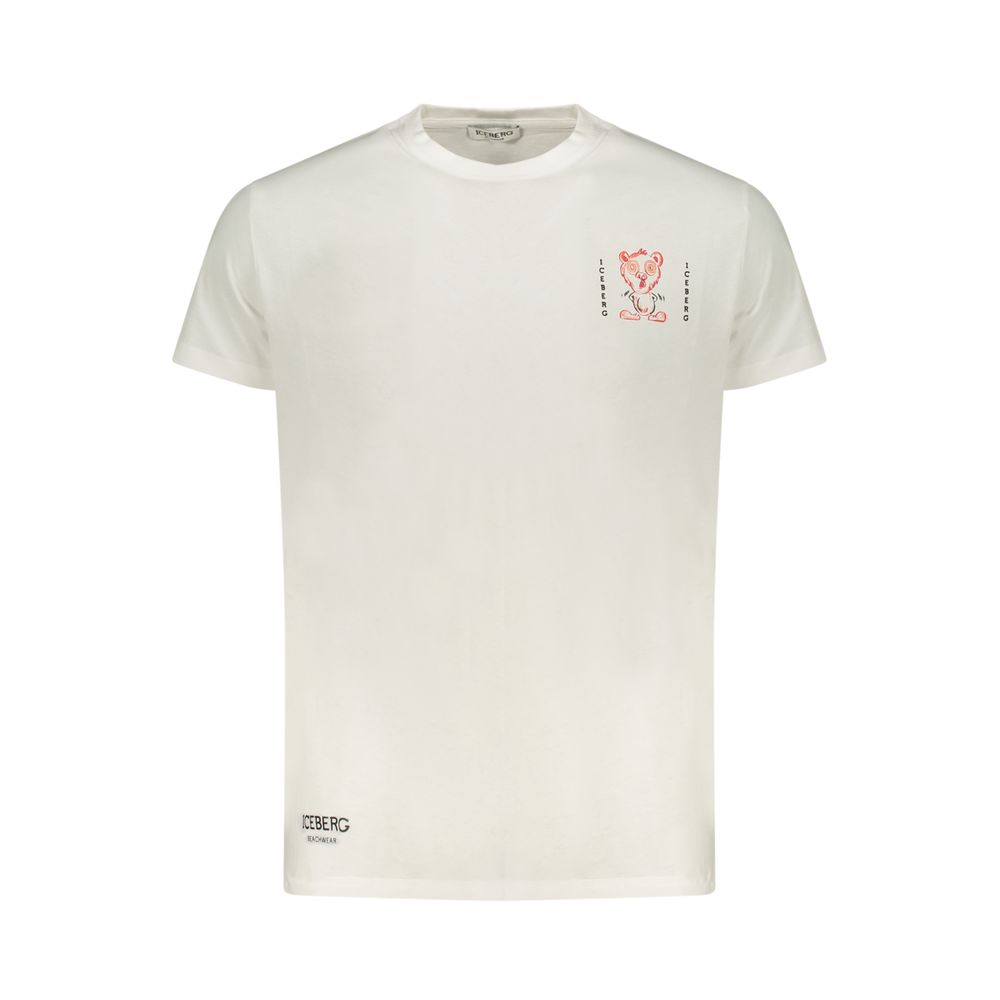 Iceberg Bianco Cotton Men T-Shirt | Regal Royce