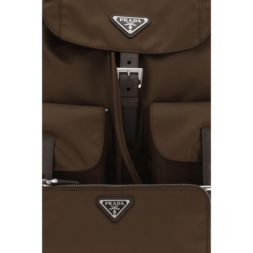 Prada Brown Recycled Polyamide Backpack | Regal Royce
