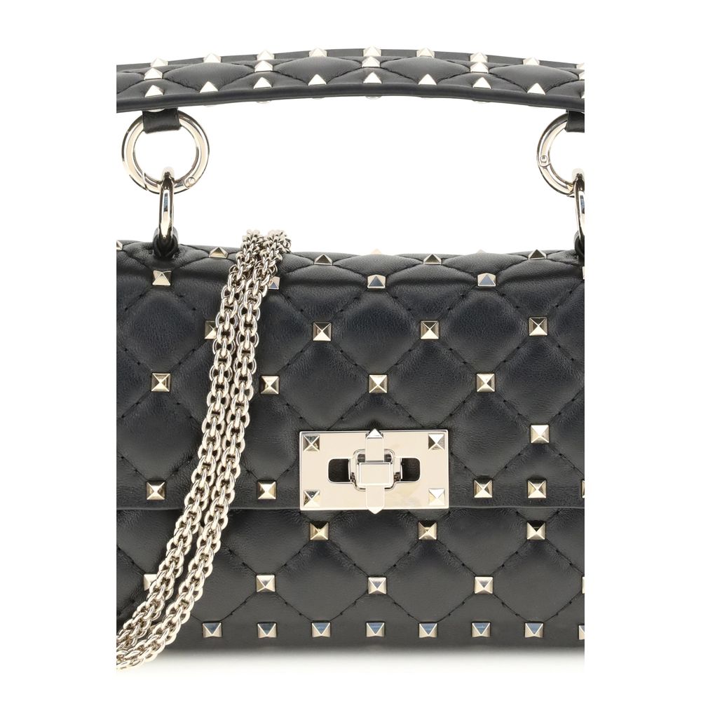 Valentino Garavani Black Calf Leather Bos Taurus Handbag | Regal Royce