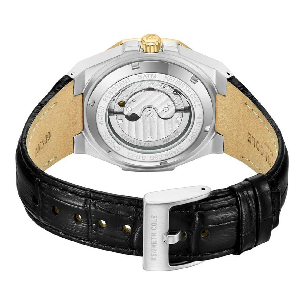 Kenneth Cole Black Leather Dress Watch | Regal Royce