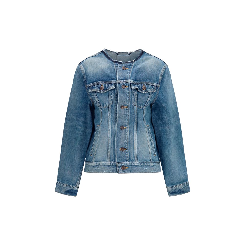 Balenciaga Blue Wool Oves Aries Denim Jacket | Regal Royce