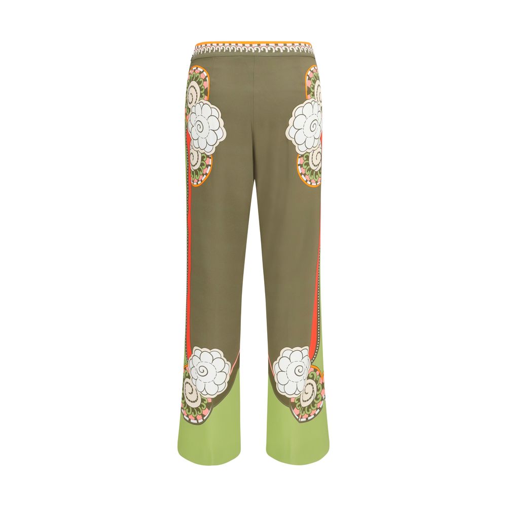 La Double J Multicolor Viscose Casual Pants | Regal Royce