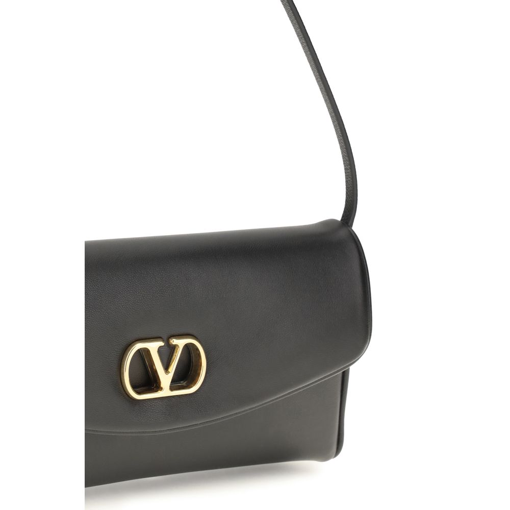 Valentino Garavani Brown Calf Leather Bos Taurus Shoulder Bag | Regal Royce