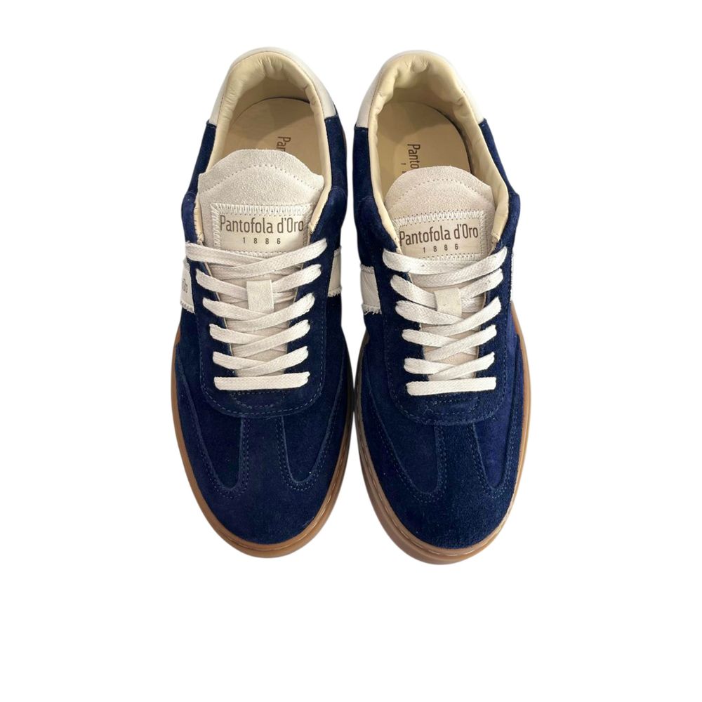 Pantofola D'Oro Blue Suede Men Sneakers | Regal Royce
