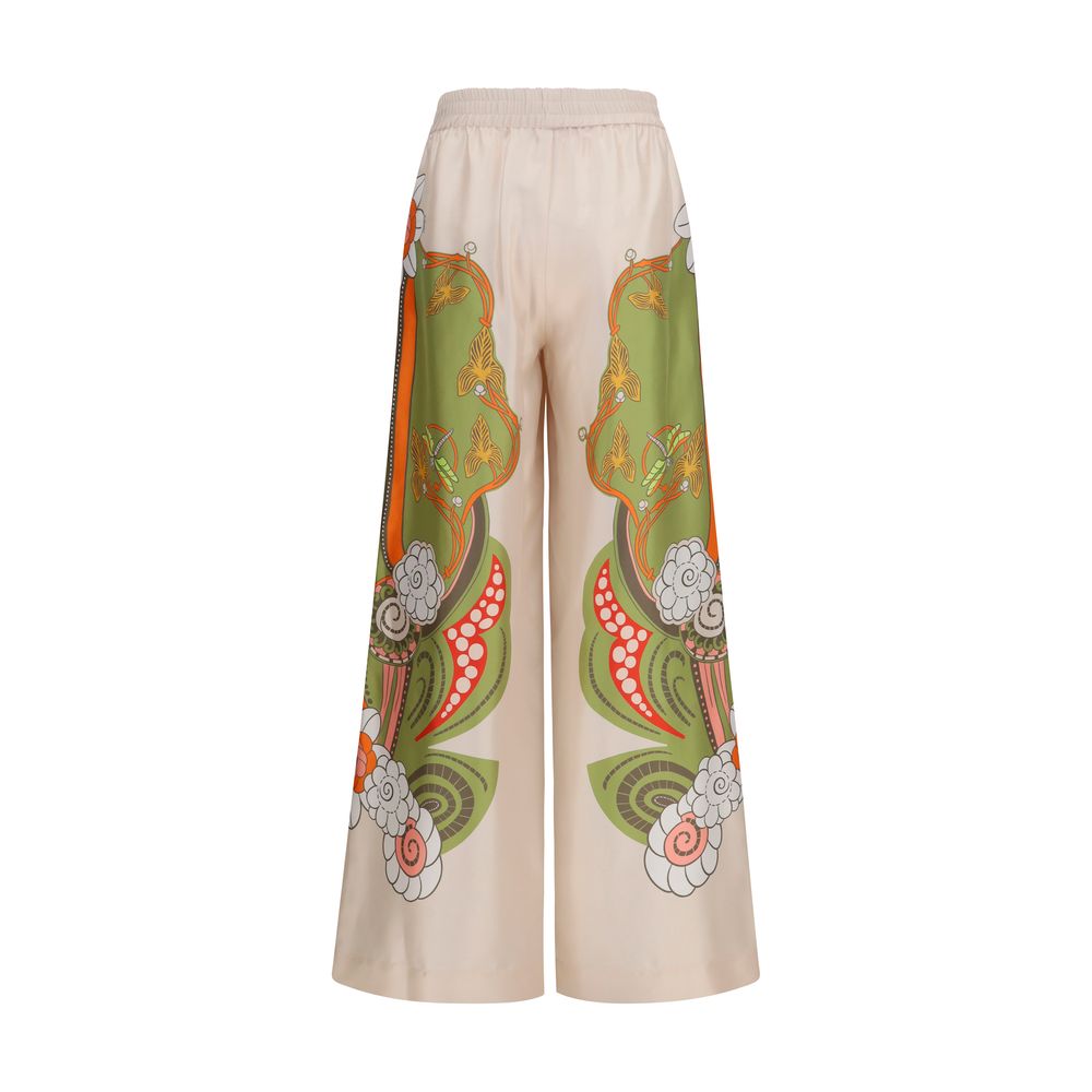 La Double J Multicolor Silk Casual Pants | Regal Royce